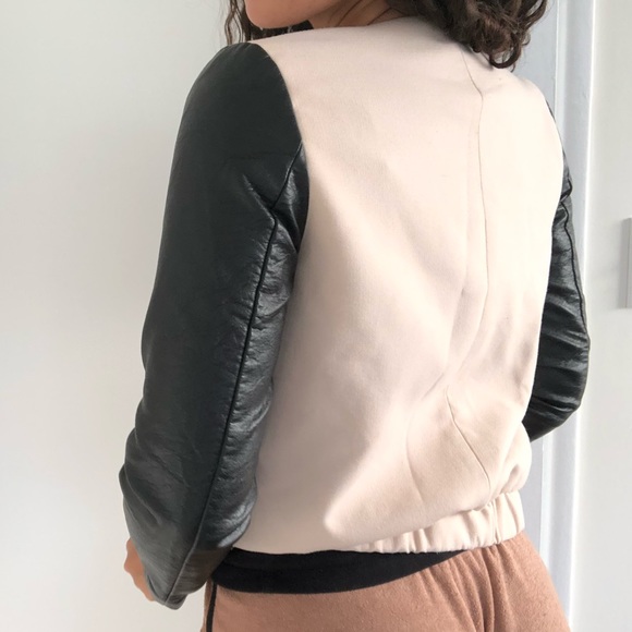 H&M Pink/Leather Bomber Jacket 💖 - Picture 4 of 4
